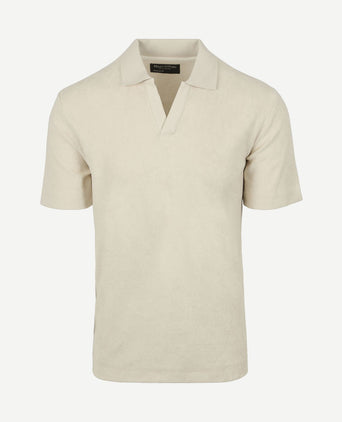 Poloshirt riva terry cloth ecru