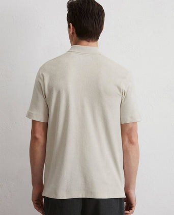 Poloshirt riva terry cloth ecru