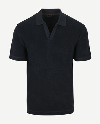 Marc o'polo poloshirt riva terry cloth donkerblauw