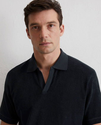 Marc o'polo poloshirt riva terry cloth donkerblauw