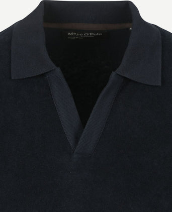 Marc o'polo poloshirt riva terry cloth donkerblauw