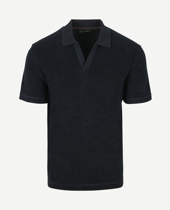 Poloshirt riva terry cloth donkerblauw