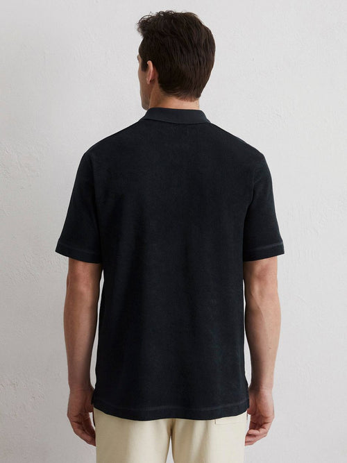 Marc o'polo poloshirt riva terry cloth donkerblauw