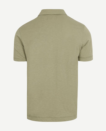 Poloshirt slubs sage groen