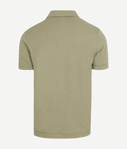 Marc o'polo poloshirt slubs sage groen