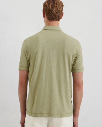 Poloshirt slubs sage groen
