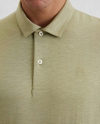 Poloshirt slubs sage groen