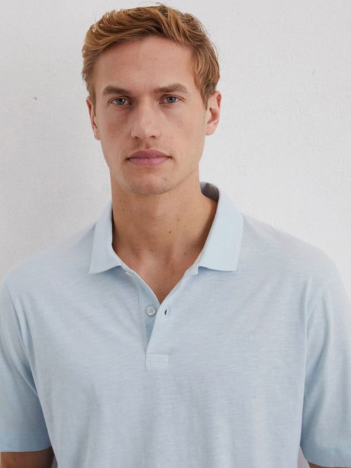 Marc o'polo poloshirt slubs starlight blauw