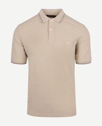 Poloshirt solid overdye ecru