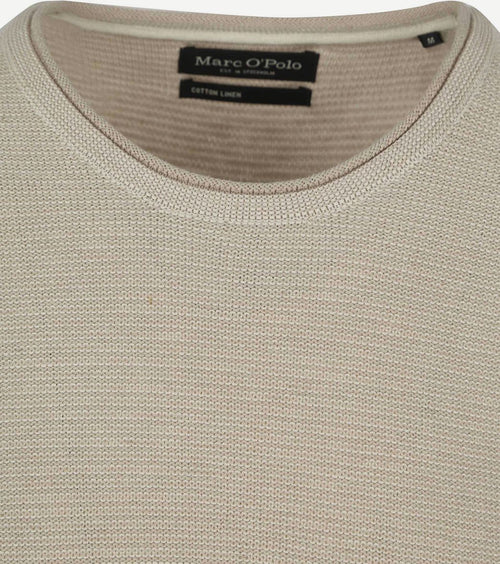 Pullover crewneck cotton/linen gray silk