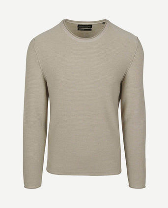 Pullover crewneck cotton/linen gray silk
