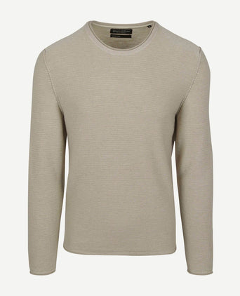 Marc o'polo pullover crewneck cotton/linen gray silk | Regular-fit