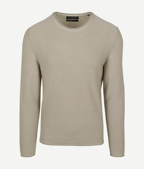 Marc o'polo pullover crewneck cotton/linen gray silk | Regular-fit