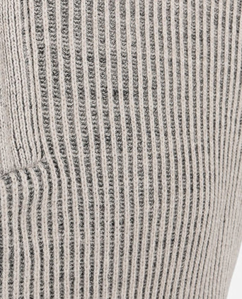 Pullover halve rits light beige
