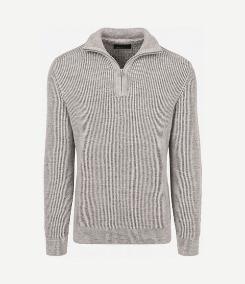 Pullover halfzip light beige