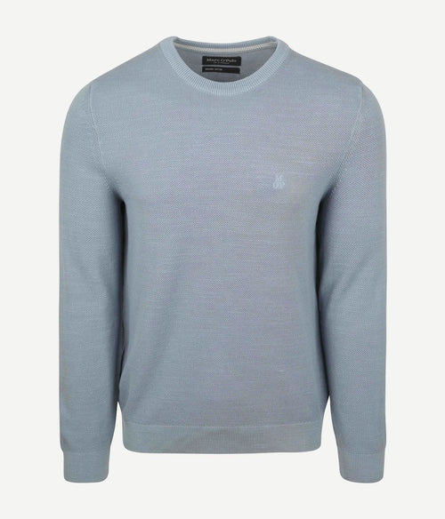 Marc o'polo pullover heavy piqué lichtblauw | Regular-fit