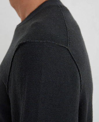 Pullover linen blend donkerblauw