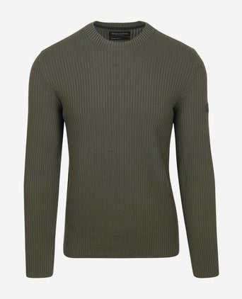 Marc o'polo pullover ribbed groen | Regular-fit