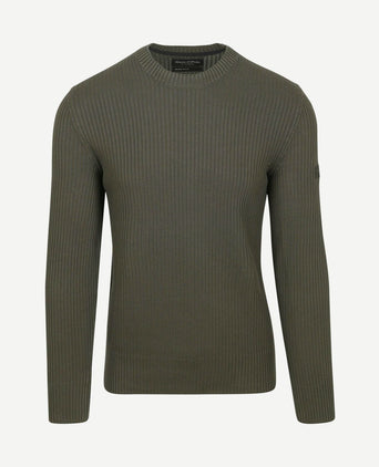 Pullover ribbed groen