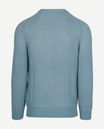 Pullover structured bi-colour blauw