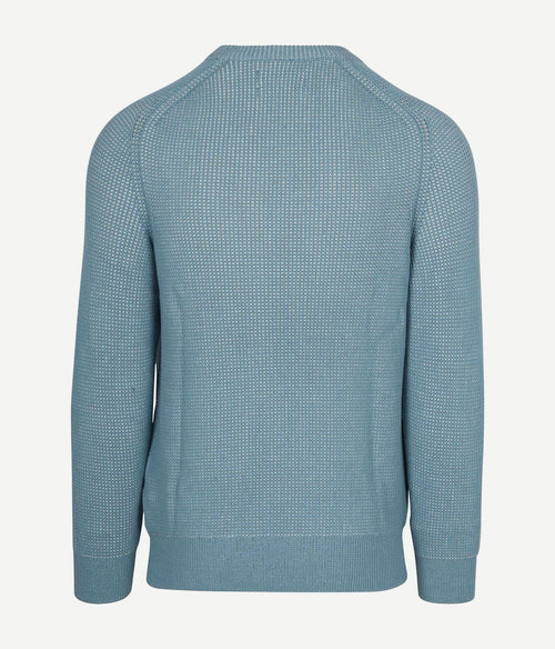 Pullover structured bi-colour blauw