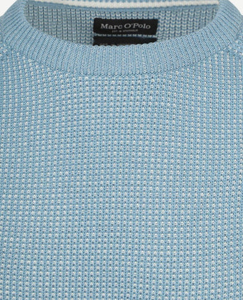 Pullover structured bi-colour blauw