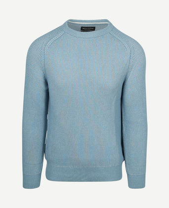 Pullover structured bi-colour blauw