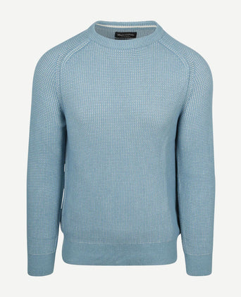 Pullover structured bi-colour blauw