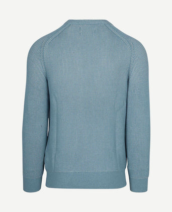Pullover structured bi-colour blauw