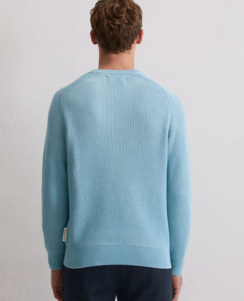 Pullover structured bi-colour blauw