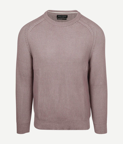 Pullover structured bi-colour mauve