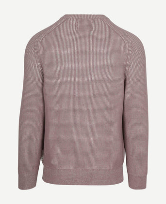 Pullover structured bi-colour mauve