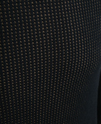 Pullover structured bi-colour donkerblauw