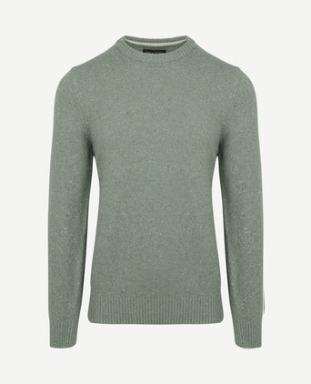 Pullover tweed wol blend groen