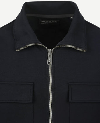 Marc o'polo scuba interlock overshirt donkerblauw | Regular-fit