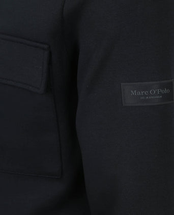 Marc o'polo scuba interlock overshirt donkerblauw | Regular-fit