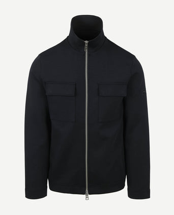 Marc o'polo scuba interlock overshirt donkerblauw | Regular-fit