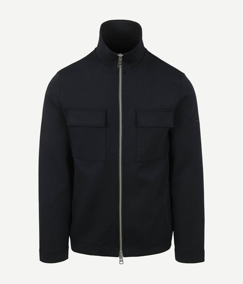 Marc o'polo scuba interlock overshirt donkerblauw | Regular-fit