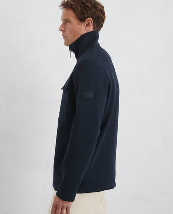 Marc o'polo scuba interlock overshirt donkerblauw | Regular-fit