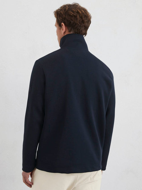 Marc o'polo scuba interlock overshirt donkerblauw | Regular-fit