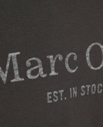 Marc o'polo t-shirt logo antraciet | Regular-fit