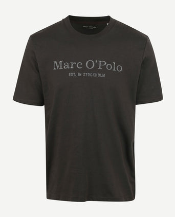 Marc o'polo t-shirt logo antraciet | Regular-fit
