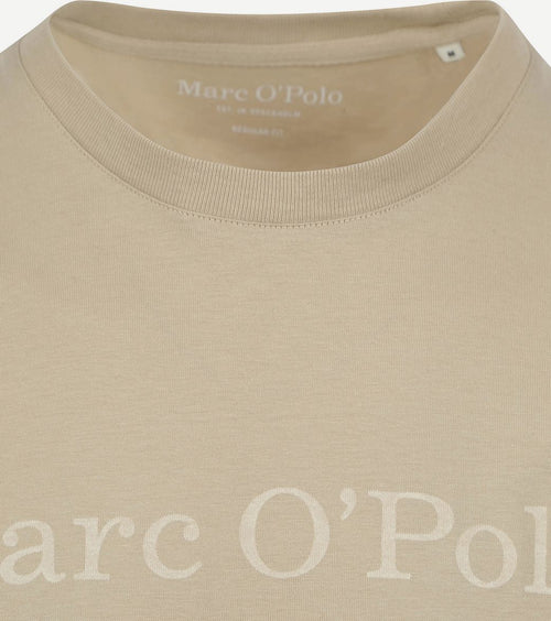 Marc o'polo t-shirt logo beige | Regular-fit