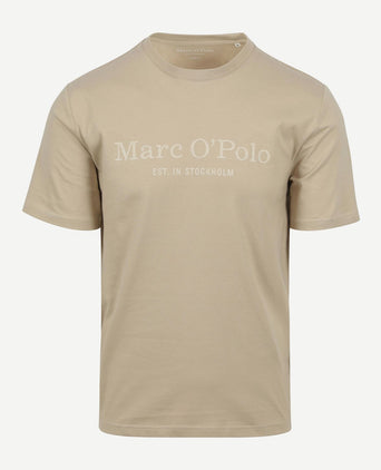 Marc o'polo t-shirt logo beige | Regular-fit