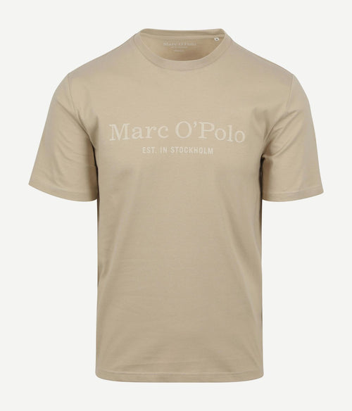 Marc o'polo t-shirt logo beige | Regular-fit
