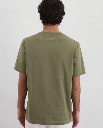 Marc o'polo t-shirt logo donkergroen | Regular-fit