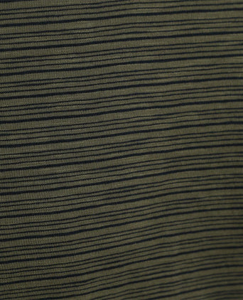 T-shirt slub stripes dark green