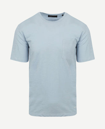 T-shirt slubs lichtblauw