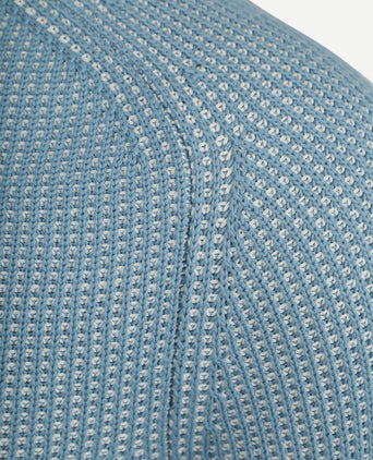 Pullover structured bi-colour blauw