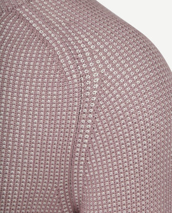 Pullover structured bi-colour mauve